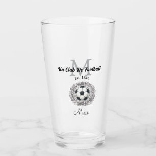 Verre un monogramme de club de football est, année coupe