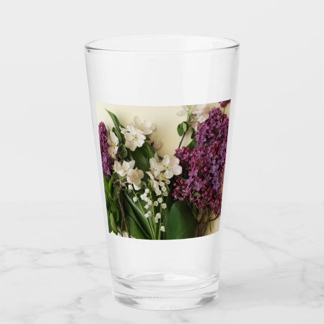 Verre Un tas de fleurs de printemps (Devant)