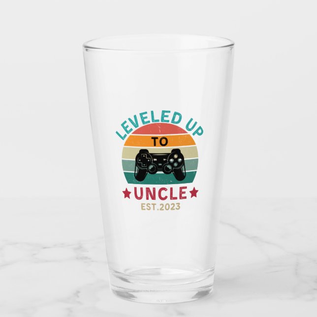 Verre Uncle Pregnancy Faire-part Beer Glass EST 2023 (Devant)