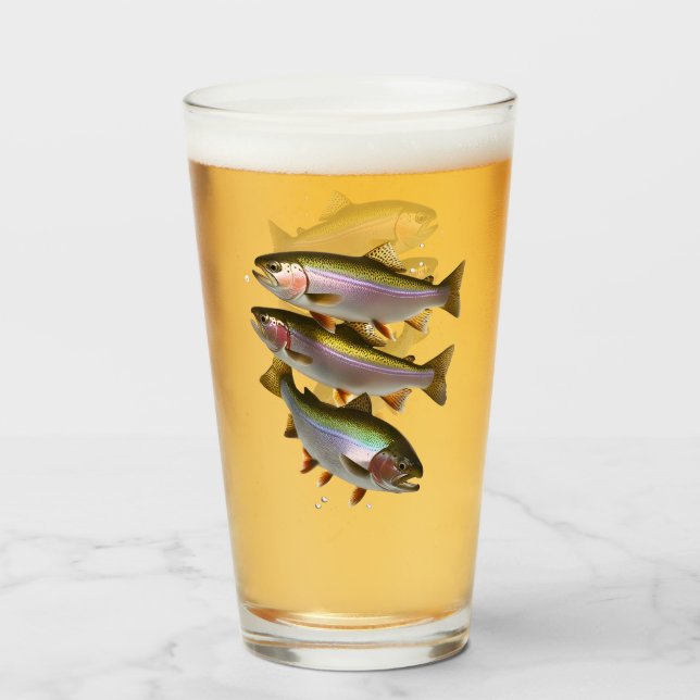 Verre Une pinte de truite (Dos (rempli))