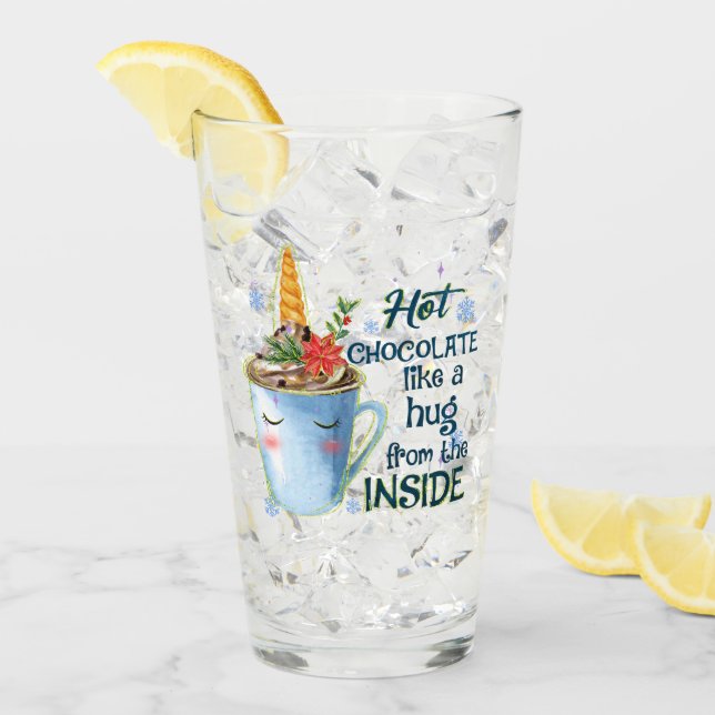 Verre Unicorne au chocolat chaud (Devant glace)