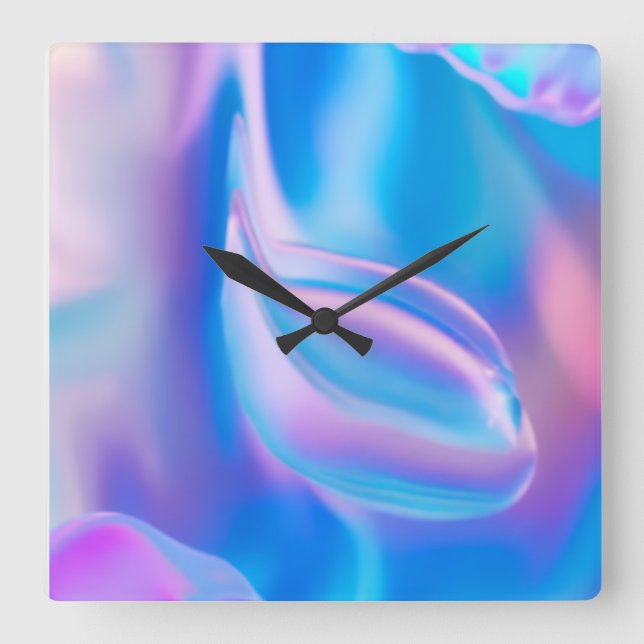 Verre unique  square wall clock (Front)