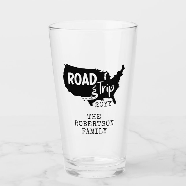 Verre Vacances personnalisées | Family Road Trip USA Car (Devant)