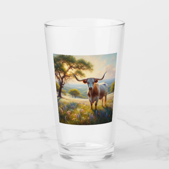 Verre Vache à landes du printemps du Texas (Devant)