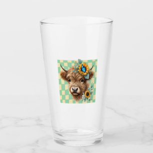 Verre Vache Tournesol Png, Vache Highland Mignonne