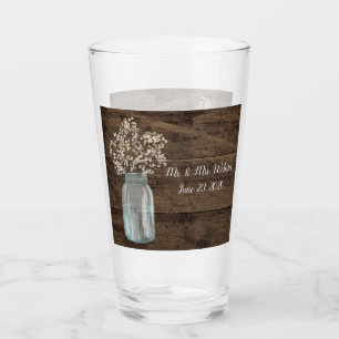 Verre Vaisselle rustique de boissons de mariage de pays