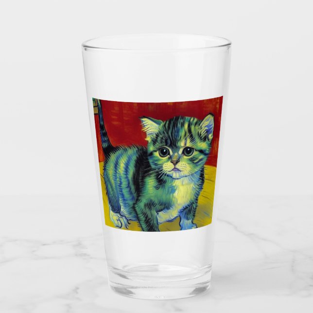 Verre Van Gogh Tabby Cat (Devant)