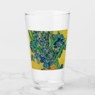 Verre Vase Van Gogh avec Iris Classic Impressionnisme