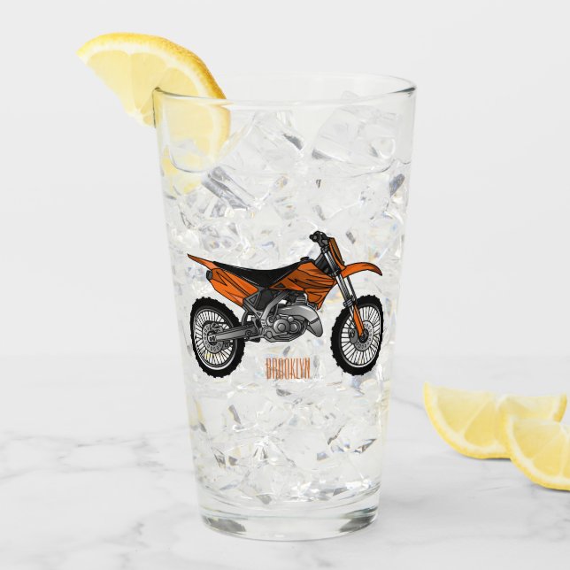 Verre Vélo droit hors route moto / motocross dessin anim (Devant glace)