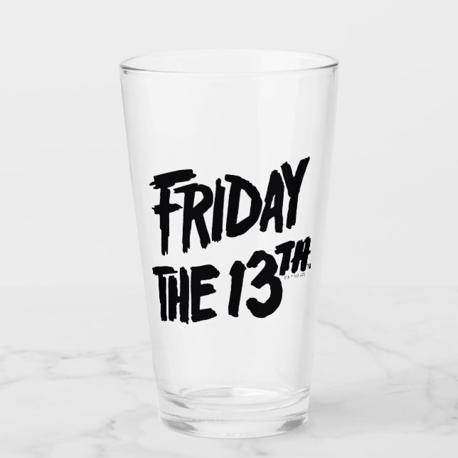 Verre Vendredi 13 | Logo empilé peint (Devant)