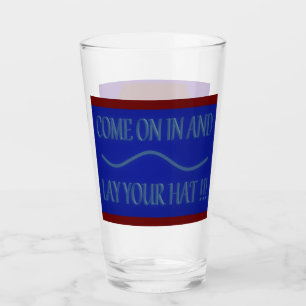 Verre Venez déposer votre design casquette bleu royal