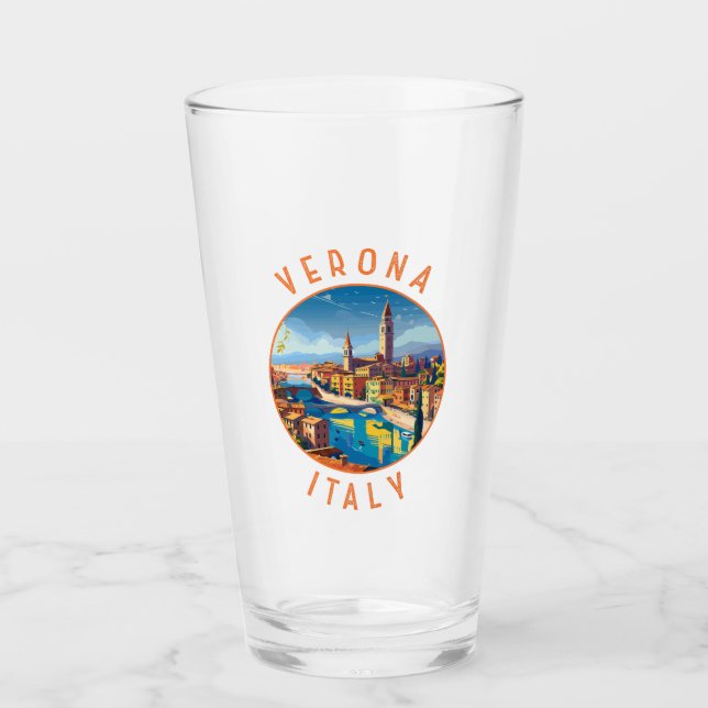 Verre Vérone Italie Retro Cercle désorganisé (Devant)
