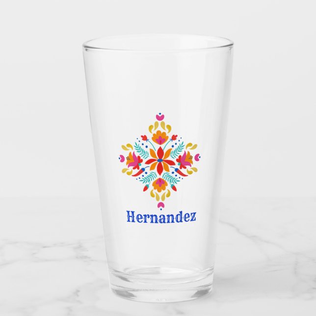 Verre Verrerie Customisée d'inspiration mexicaine (Devant)