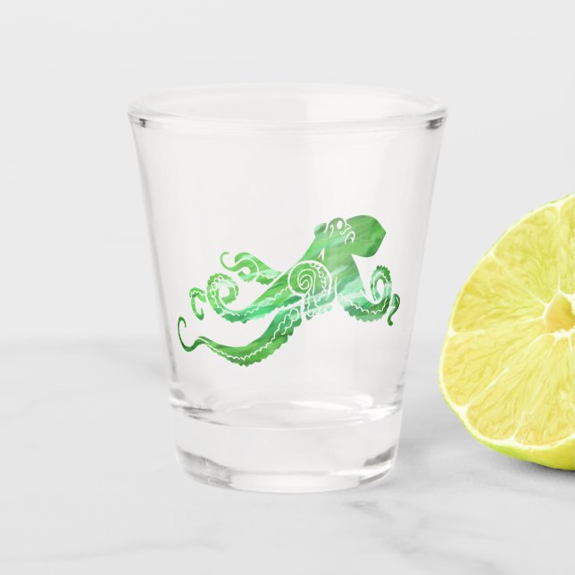 Verre vert de pieuvre (Devant)