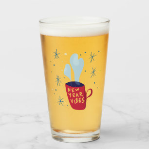 Verre Vibes de la nouvelle année fumant de la tasse