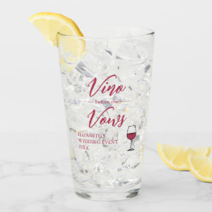 Verre Vino Avant La Fête des mariées Vows/Bachelorette