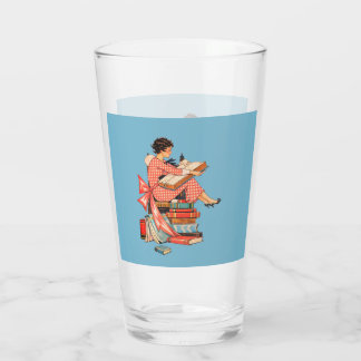 Verre Vintage Book Lover Reading Illustration