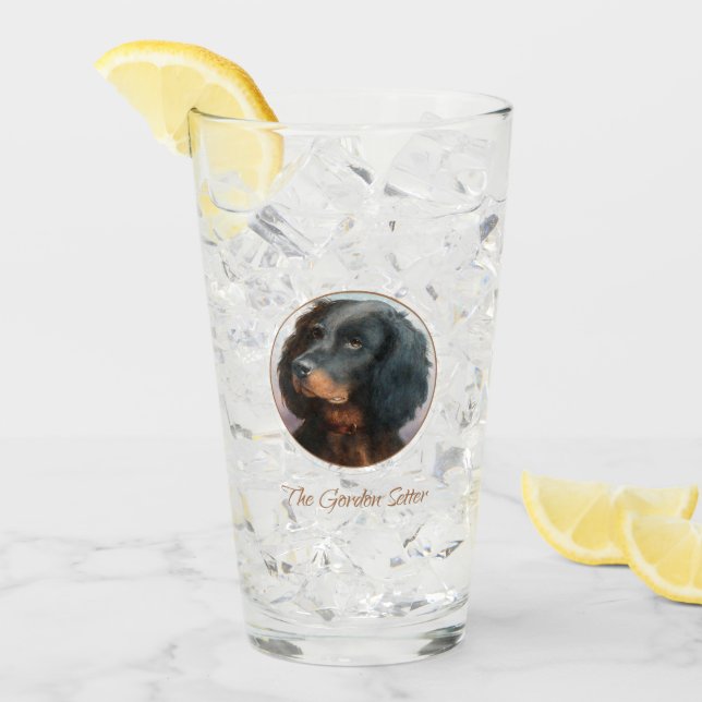 Verre Vintage Gordon Setter (Devant glace)