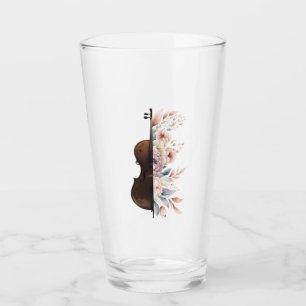 Verre Violon aux fleurs.