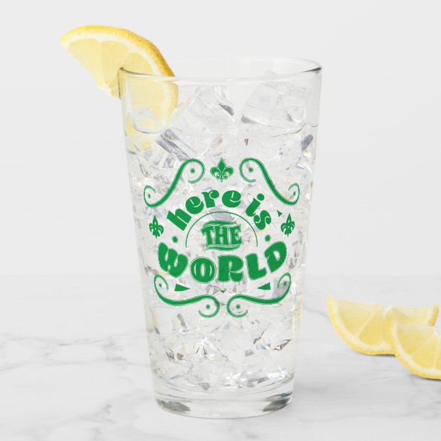 Verre Voici le monde (Devant glace)