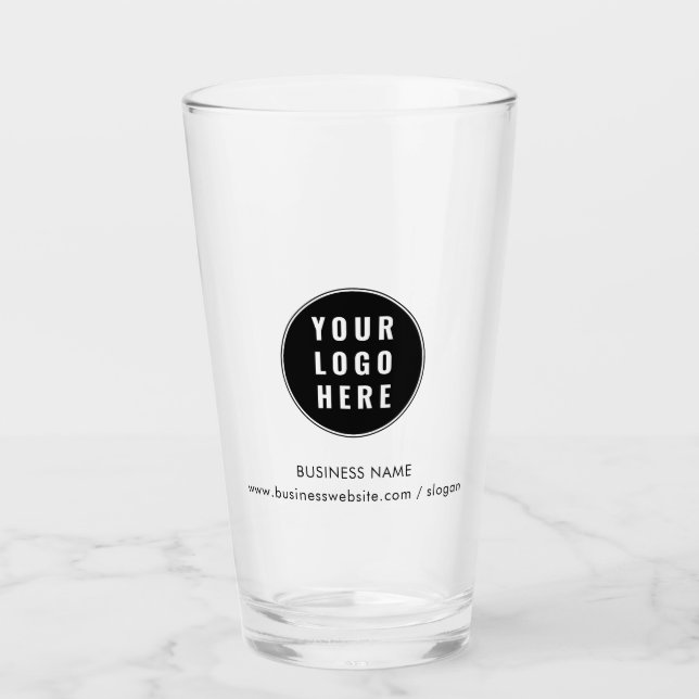 Verre Votre logo d'entreprise et votre site Web d'entrep (Devant)