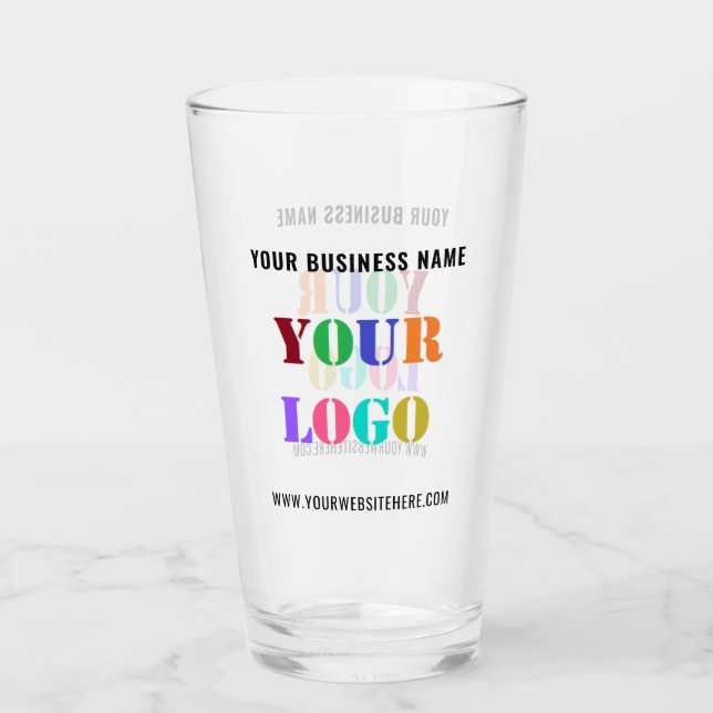 Verre Votre Logo Texte promotionnel Business Glass Modèl (Devant)