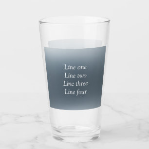 Verre Votre message ici fond métallisé gris bleu te