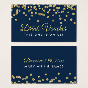 Verre Voucher Gold Faux Parties scintillant Confet