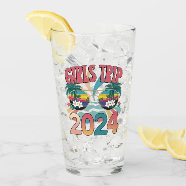Verre Voyage super pour filles 2024 Week-end Summer Beac (Devant glace)