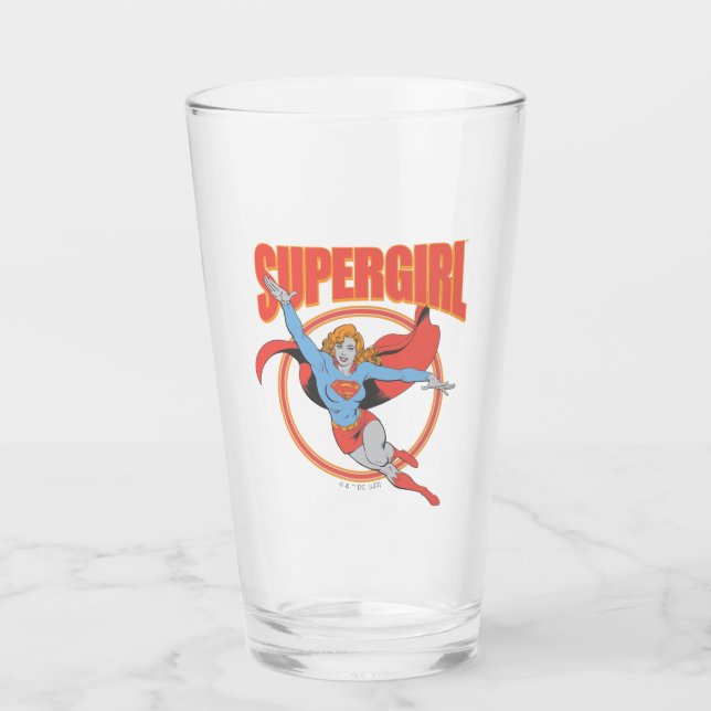 Verre Vrai Vintage Supergirl Flying Graphic (Devant)