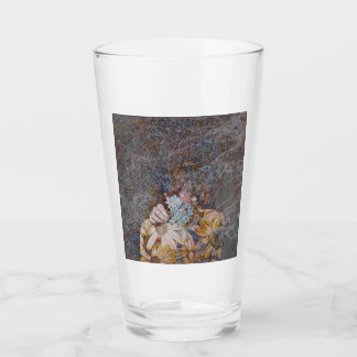 Verre Vue arrière d'une dame tenant une fleur