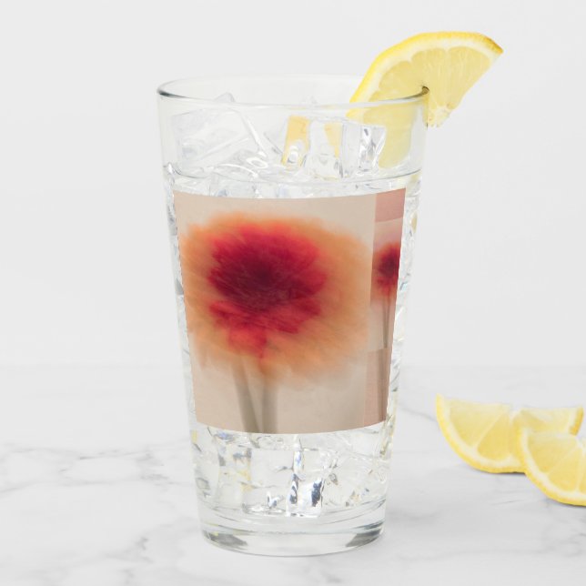 Verre Warm Neutral Abstract Glass Cup (Dos glace)