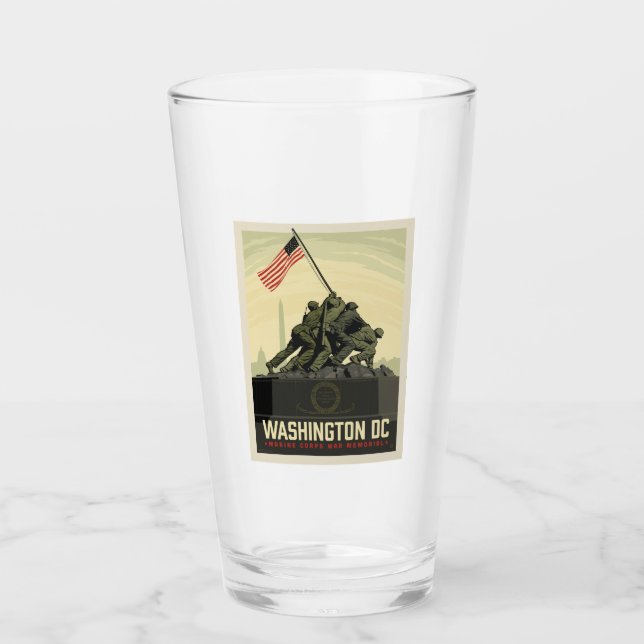 Verre Washington, DC | Mémorial de guerre du Corps marit (Devant)