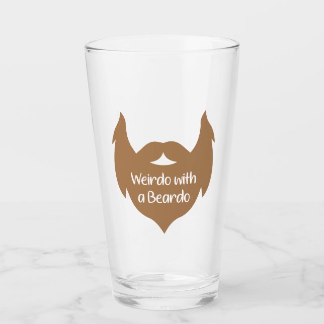 Verre Weirdo avec une bougie de Beardo, Mug drôle, Barbe (Devant)