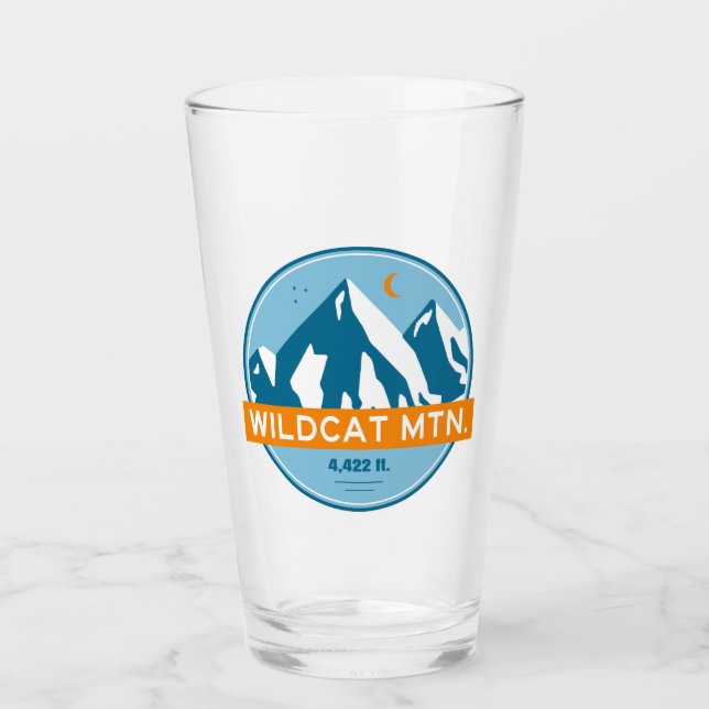 Verre Wildcat Mountain New Hampshire Stars Moon (Devant)