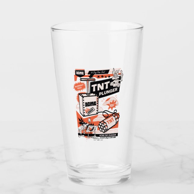 Verre WILE E. COYOTE™ | ACME TNT Dynamite Plunger (Devant)