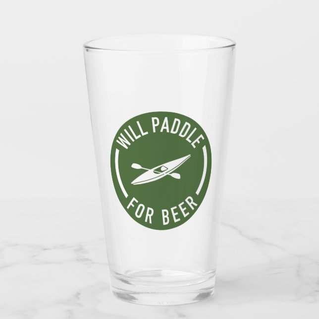 Verre Will Paddle for Beer (Devant)