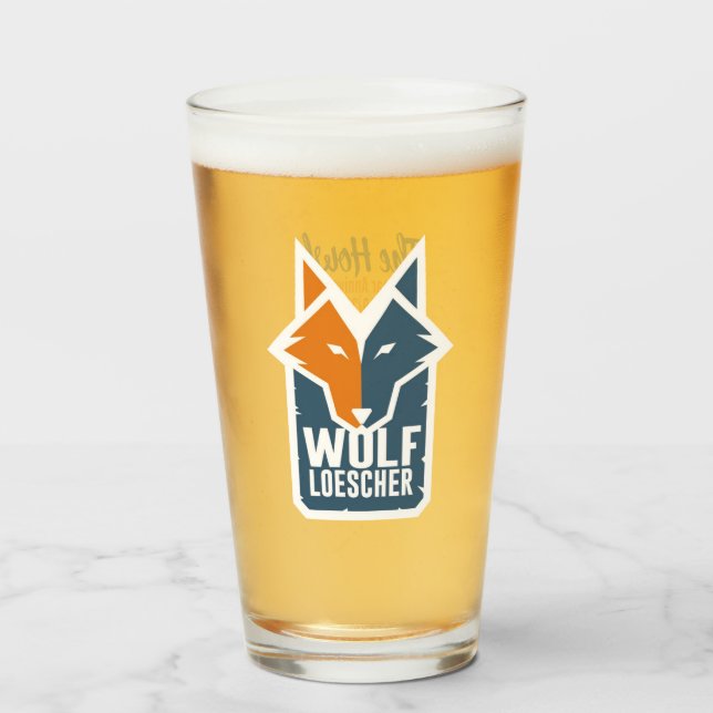 Verre Wolf Loescher - Howl Anniversaire Pint Glass (Devant (rempli))
