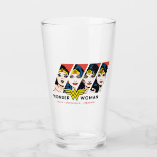 Verre Wonder Woman Comic Evolution Graphic