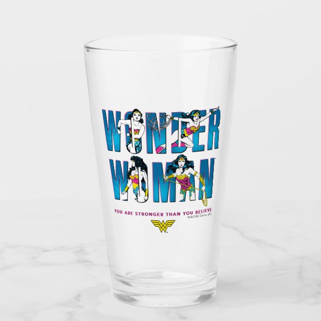 Verre Wonder Woman "Tu Es Plus Forte Que Tu Ne Crois" (Devant)