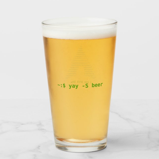Verre ~:$ yay -S bière (Dos (rempli))