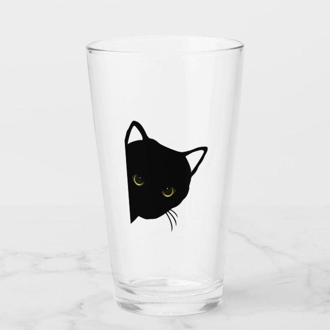 Verre yeux de chat noir gauche (Devant)