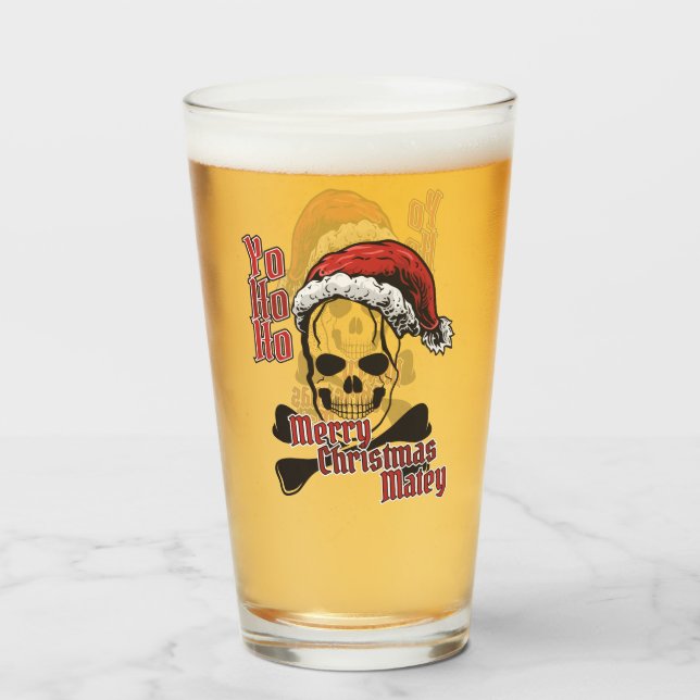 Verre Yo Ho Pirate Père Noël Noël (Devant (rempli))