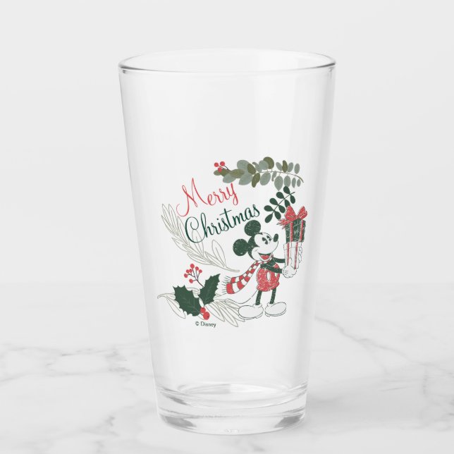 Verre Yuletide Joy | Joyeux Noël Mickey (Devant)