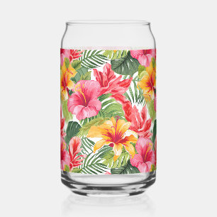 Verrerie de fleurs tropicales