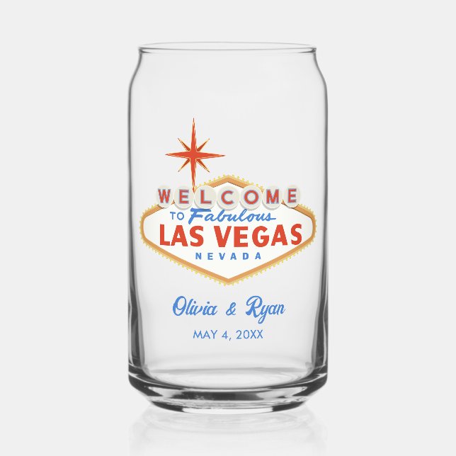 Verrerie personnalisée Las Vegas Mariage (Recto)