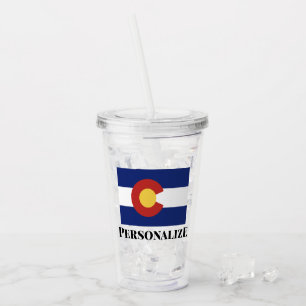 Verres acryliques de culbuteur de drapeau nommé
