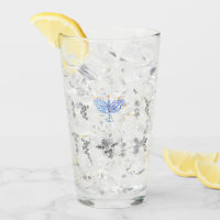 Verres Coupe menorah fleurs style vintage