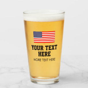 Verres de bière patriotiques avec le logo de