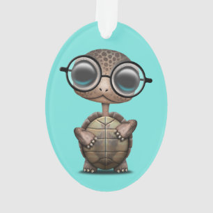 Verres de port de tortue ringarde mignonne
